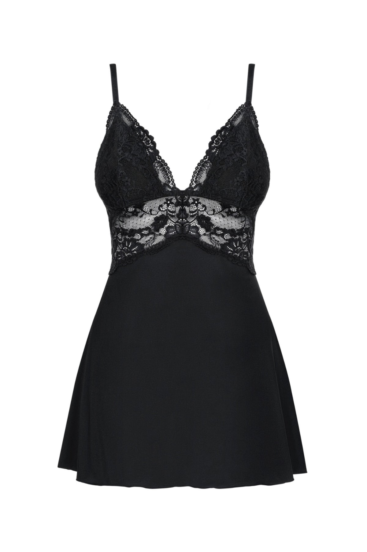Zwarte Babydoll met String - 810-BAB-1