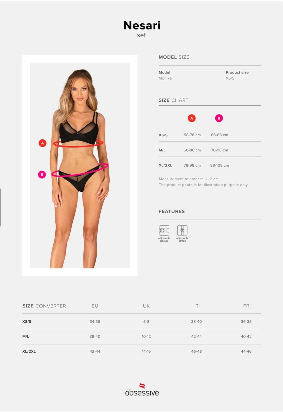 Nesari – Zwarte BH & String